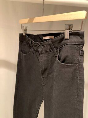 Levi’s 720 Black Skinny Jeans W29 L30 — Classic High Rise Stretch Denim